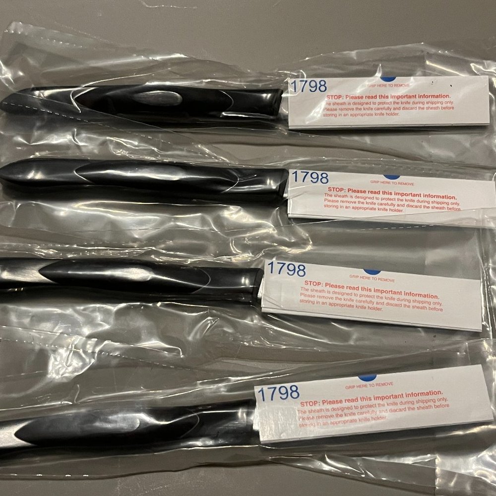 4x New Rare Cutco #1798 Mini Trimmer/Serrated Paring/Utility Sample Knives